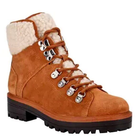 Marc Fisher Shoes - Marc Fisher Isalia Shearling Hiker Boots | Size 7